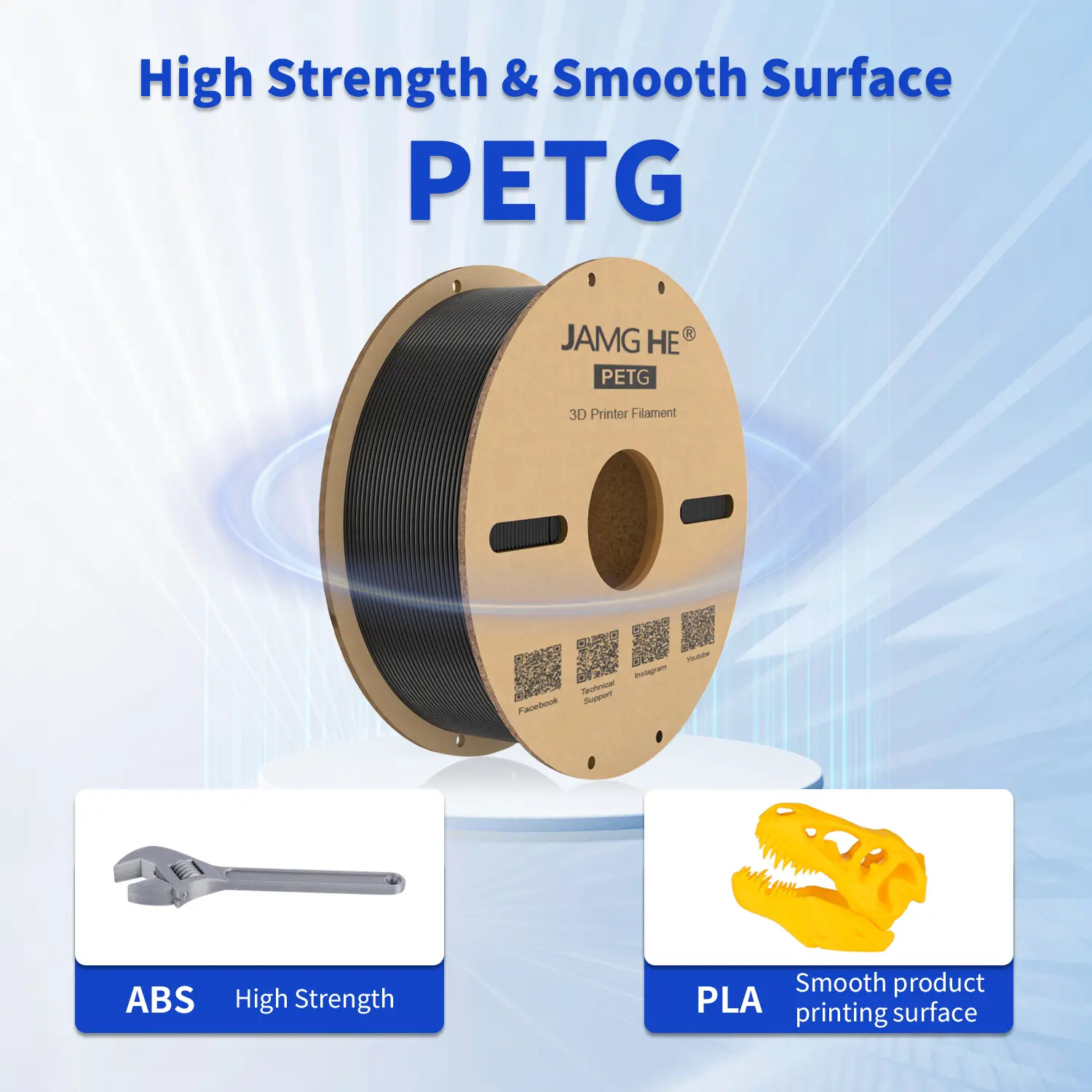 JAMG HE PETG has high strength and smooth Surface