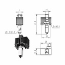 Upgraded 2.0 Hotend With Nozzle for Bambu Lab X1/P1 Series