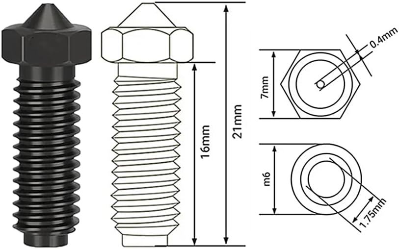 Hardened Steel Nozzle for Anycubic Kobra 2 Series in Pakistan