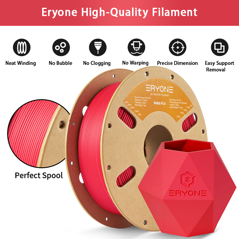 ERYONE Matte PLA Filament, 1.75mm Filament for 3D Printer in Pakistan