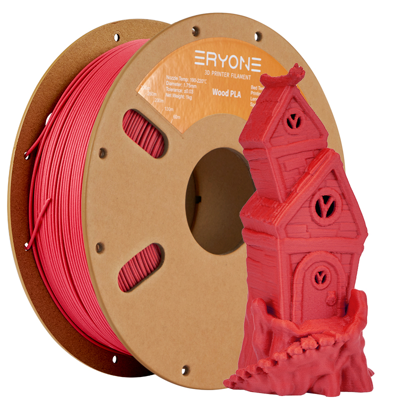 Eryone Wood PLA 3D Printer Filament 1.75mm, 1KG/roll