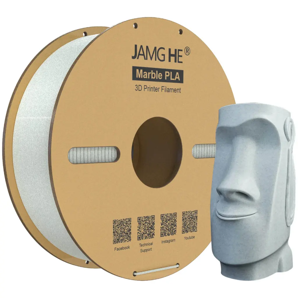 JAMG HE Marble PLA 3D Printer Filament 1.75mm 1kg/Roll