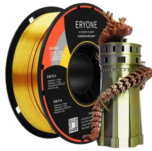 ERYONE Triple-Color Silk PLA Filament 1kg (2.2LBS)/Spool