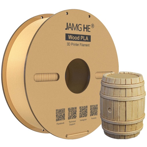 JAMG HE PLA Wood 3D Printer Filament 1.75mm 1kg/Roll in Pakistan